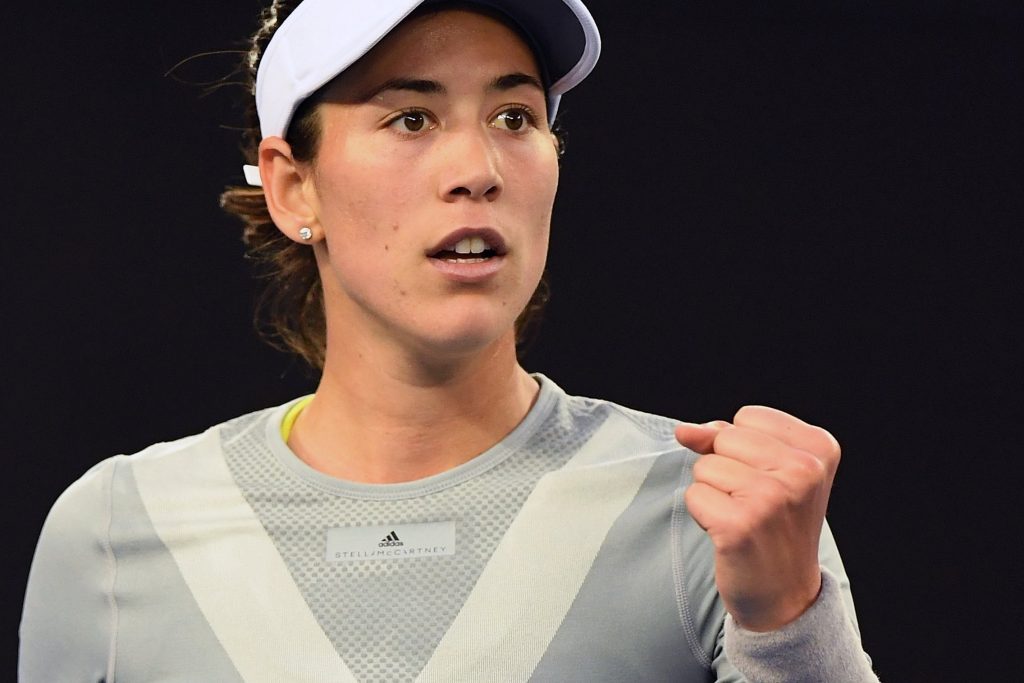 Muguruza celebra su victoria sobre Jessika Ponchet.