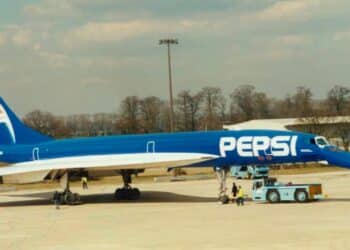 Pepsi painted a Concorde blue and left it too hot to fly at full speed
