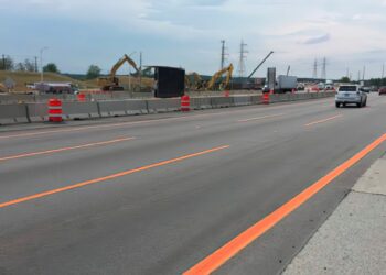 California is testing orange lines on highways