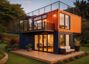 Amazon sells a two-story prefabricated house with a terrace