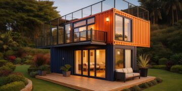 Amazon sells a two-story prefabricated house with a terrace
