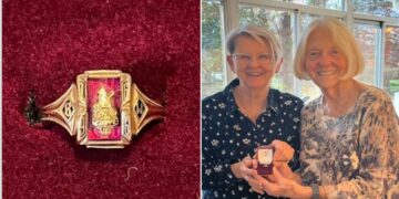 A discovery on Belmar Beach returns a graduation ring lost since 1966 to Crete High School