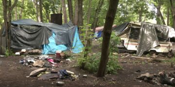 Confirmed by local governments—sleeping or camping on public roads can lead to fines and imprisonment in the United States