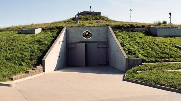 Concrete walls, giant tanks, and impossible doors now surround Mark Zuckerberg, in a work that says more about the future than about technology