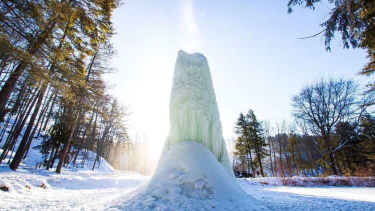 It's official—the National Weather Service confirms an unusual ice volcano in the United States, impacting millions under the winter storm