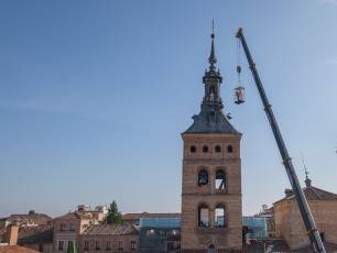 Obras en el chapitel de la torre de la iglesia de San Martin 15 Obras en el chapitel de la iglesia de San Martín. / KAMARERO
