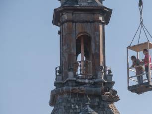 Obras en el chapitel de la torre de la iglesia de San Martin 17 Obras en el chapitel de la iglesia de San Martin
