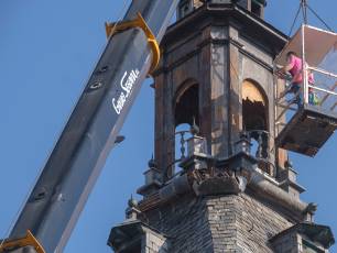 Obras en el chapitel de la torre de la iglesia de San Martin 20 Obras en el chapitel de la iglesia de San Martin
