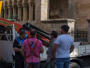 Obras en el chapitel de la torre de la iglesia de San Martin 21 Obras en el chapitel de la iglesia de San Martin
