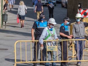Obras en el chapitel de la torre de la iglesia de San Martin 23 Obras en el chapitel de la iglesia de San Martin