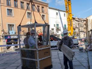 Obras en el chapitel de la torre de la iglesia de San Martin 25 Obras en el chapitel de la iglesia de San Martin
