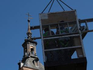 Obras en el chapitel de la torre de la iglesia de San Martin 26 Obras en el chapitel de la iglesia de San Martin