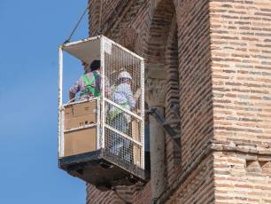 Obras en el chapitel de la torre de la iglesia de San Martin 28 Obras en el chapitel de la iglesia de San Martin
