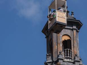 Obras en el chapitel de la torre de la iglesia de San Martin 32 Obras en el chapitel de la iglesia de San Martin