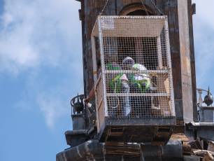 Obras en el chapitel de la torre de la iglesia de San Martin 6 Obras en el chapitel de la iglesia de San Martin