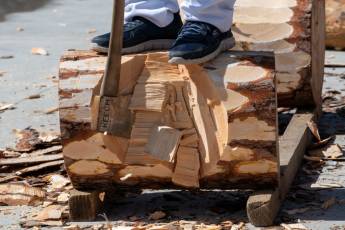 Fotogalería Corte y Colocación Pino Gabarrero en El Espinar 51 Fotografía: Luis Horcajada