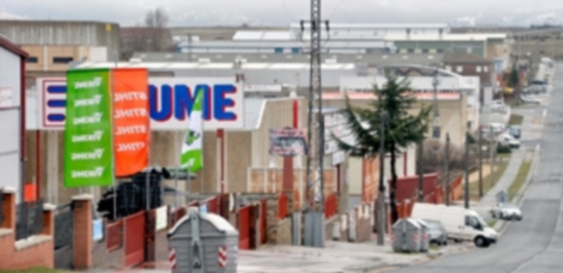 Vista parcial de una de las vías del parque empresarial de Hontoria