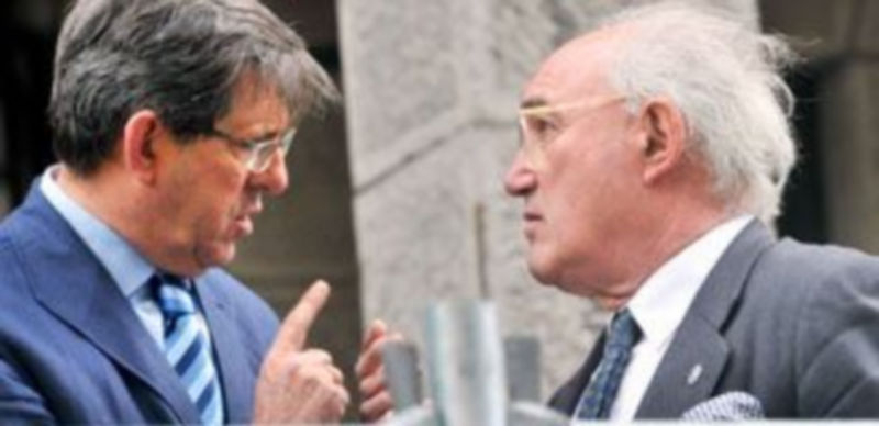 Postigo y Giráldez conversaron ayer durante el acto de inauguración de la feria de FEMUR