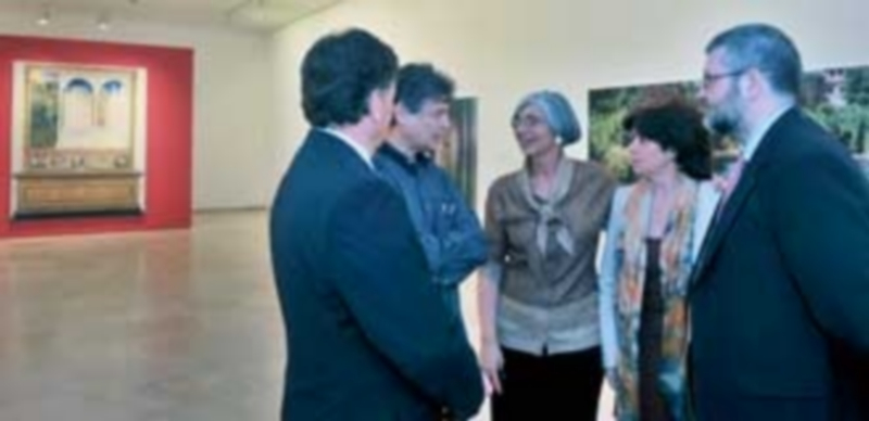 José Manuel Ballester (2i.) conversa con Francisco Vázquez