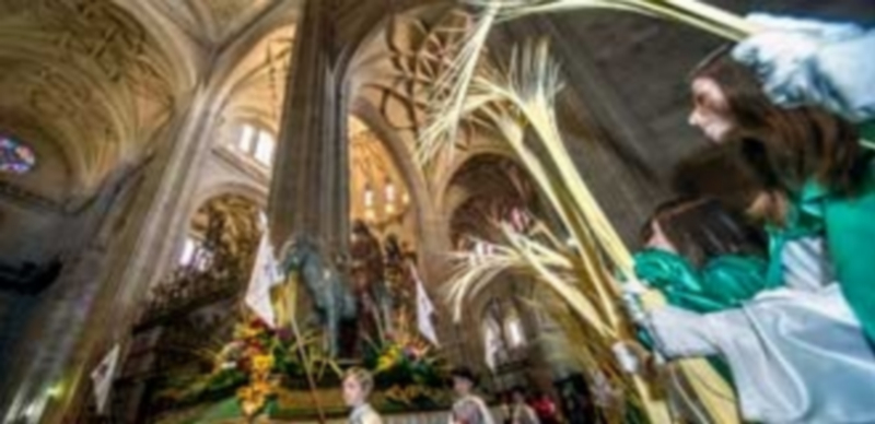 La imagen de ‘Jesús entrando en Jerusalén’ (1964) en el interior de la Catedral