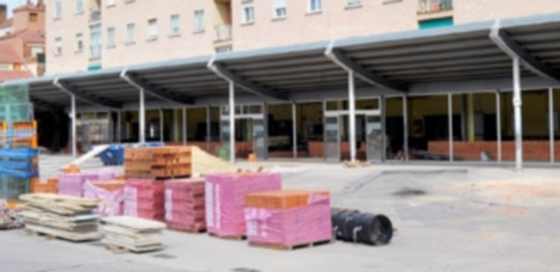 La campa de la estación de autobuses presentaba ayer esta imagen