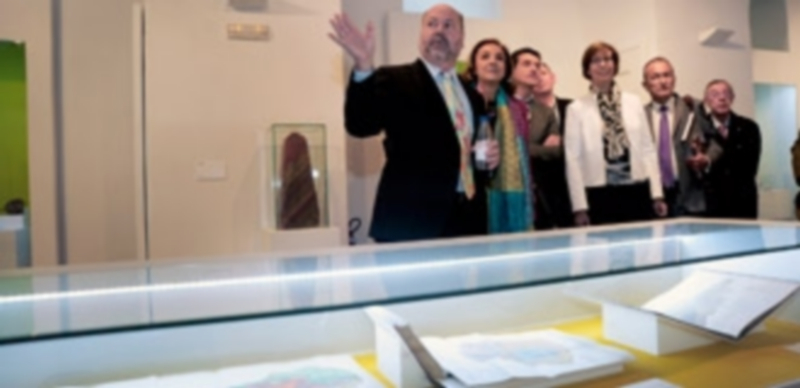 Carmen Vela durante la inauguración de la exposición en el Alcázar ./ KAMARERO