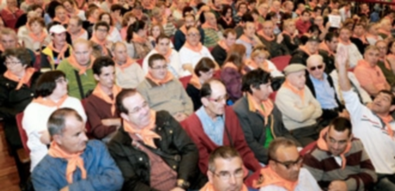 El Teatro Juan Bravo acogió el encuentro regional de Feafas en el que participaron personas llegadas de las nueve provincias de Castilla y León./ Kamarero