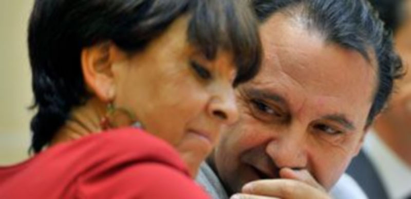El alcalde y Claudia de Santos