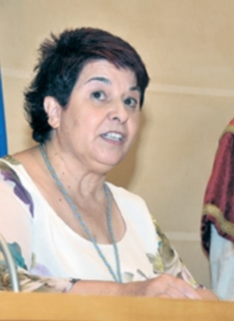 Clara Luquero pronunció su discurso tras ser elegida alcaldesa de Segovia. / EA.