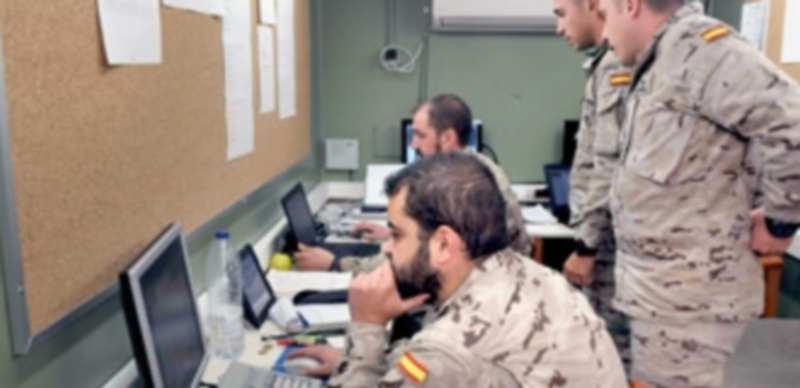 Un grupo de artilleros