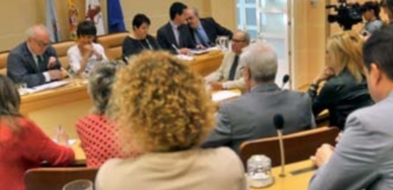 Instantánea del pleno celebrado ayer en el Ayuntamiento de Segovia. / Kamarero