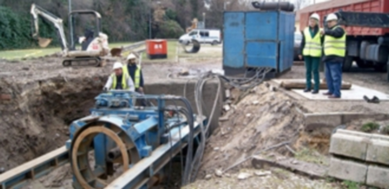 Imagen de la actuación que está llevando a cabo el área de Obras en la calle Puente de Sancti Spíritu. / El Adelantado