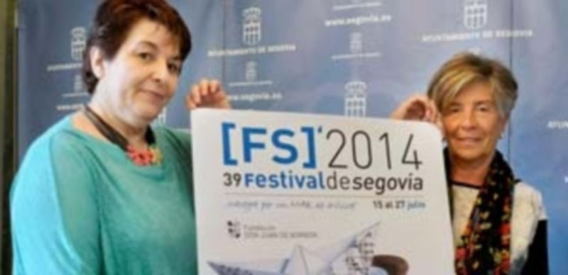 Clara Luquero y Teresa Tardío durante la presentación del Festival de segovia. / Juan Martín