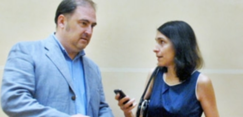 Cosme Aranguren y Luciana Miguel representan a UPyD en el Ayuntamiento de la capital. / juan martín