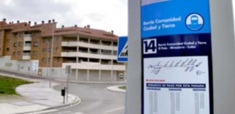 Las paradas de la nueva línea de autobús urbano