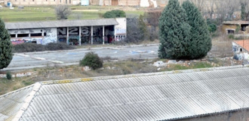 Vista aérea del acuartelamiento “Leones de Castilla”