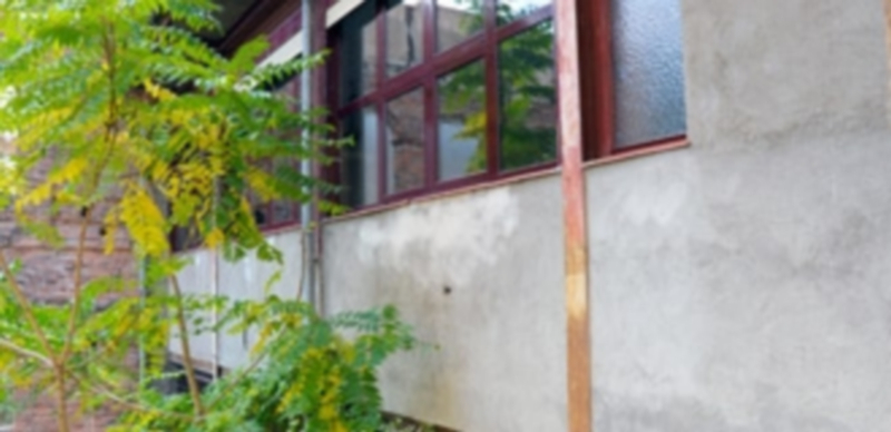 Fachada trasera de la Casa de los Picos