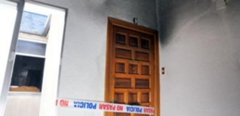 La Policía precintó el acceso a la vivienda afectada