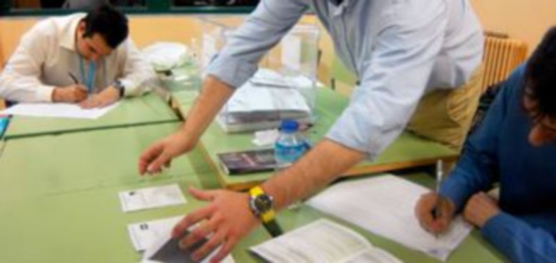 Recuento de votos en una convocatoria electoral