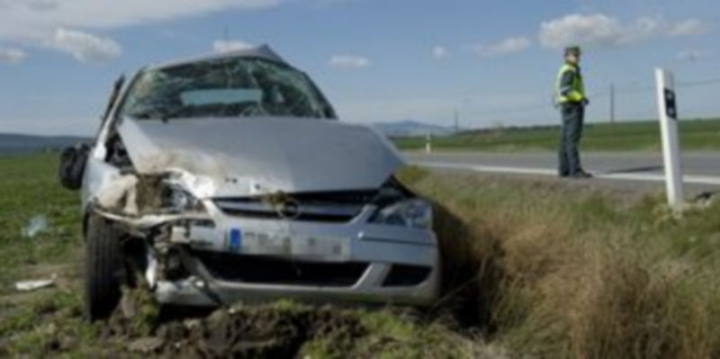 Imagen de unos de los accidentes ocurridos el año pasado en las carreteras de Segovia