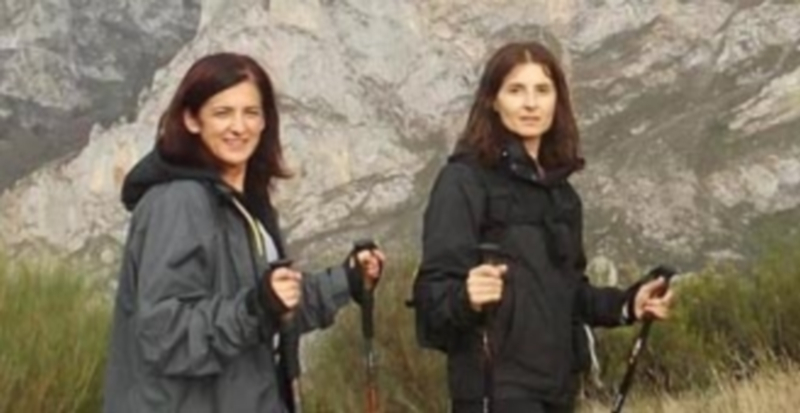 Pepa Santos (izqd.) en otro viaje