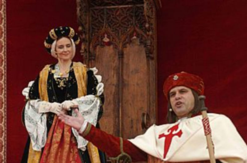 Un momento de la recreación de la proclamación de Isabel