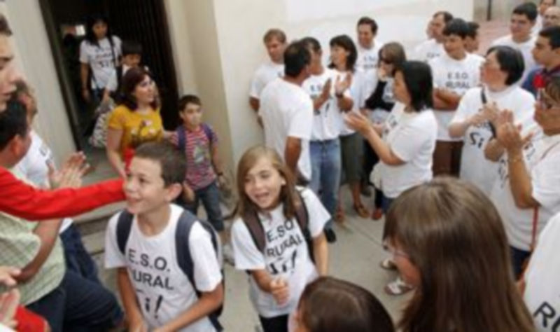 Varios alumnos del colegio