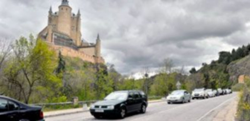 Imagen de la Cuesta de los Hoyos ayer por la mañana