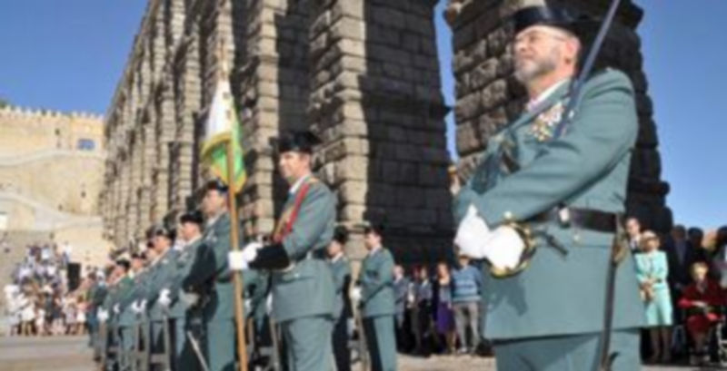 Un momento del acto castrense de la Guardia Civil del año pasado