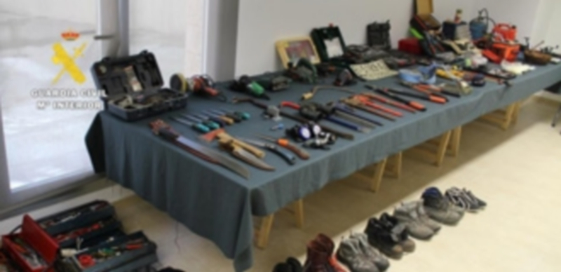 Parte del material sustraído por los detenidos y recuperado en el marco de la operación ‘Green Cross’. / El Adelantado