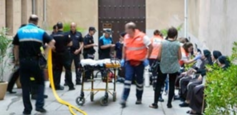 Un incendio en el Convento de Corpus Christi