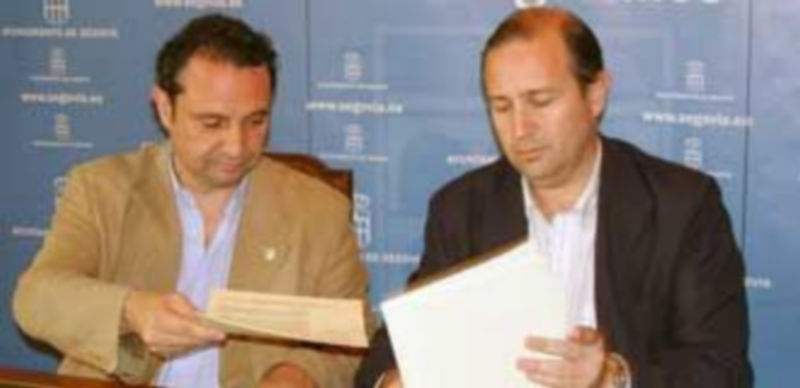 Arahuetes y el representante de Isolux