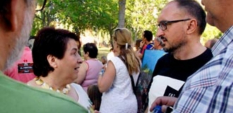 La alcaldesa y el actual coordinador cultural / JUAN MARTÍN