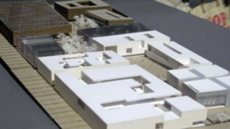 Maqueta de los once edificios que integrarán el CAT de Segovia./F.PEÑALOSA